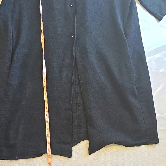 🌸Max Mara Weekend Linen Black Button-Up Dress - Picture 3 of 7